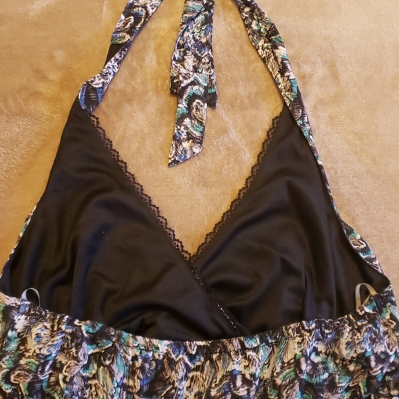 Pure Energy black/white/ turquoise tank top - Picture 5 of 7